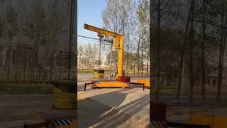 360 degree rotating cantilever swing jib crane with electric hoist