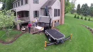 Residential Generator Installation With Drivable Compact Crane | Equipter 5400