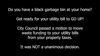 Council voted to fund solid waste programs through your utility bills, not your property taxes