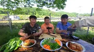 라이브] 사태수육 쌈 두부 김치랑 먹어요