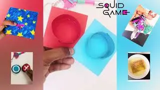 DIY Squid Game Paper Craft! 🔺 Invite Card, Play Button & More