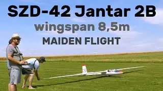 SZD-42 Jantar 2 | 8,5m giant scale RC glider | MAIDEN FLIGHT | 4K | Rokytnice 2024