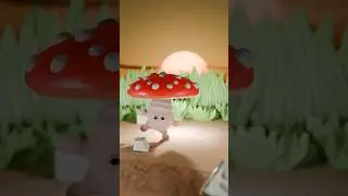 Making a mushroom character in Blender #blender  #art #animation