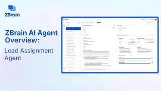 ZBrain AI Agent: Lead Assignment Agent