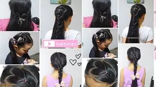 Hermosas ideas de peinados para niña 💕 fácil y rápido 👧🏽