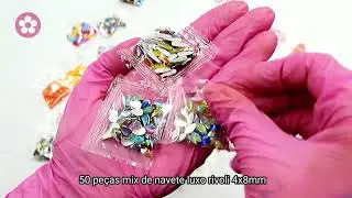 Kit de pedrarias para unhas e decora&ccedil;&otilde;es do Mix da Jo - Mini Kit, o mais vendido do Brasil.