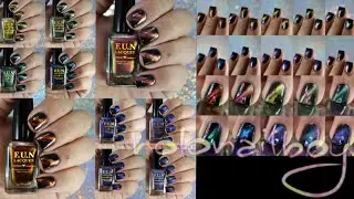 MAGNETIC SWATCHES | F.U.N LACQUER 7th ANNIVERSARY COLLECTION | Relaxing Nail Painting