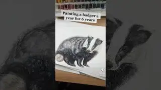 Badger badger badger 🦡 #watercolor #watercolour #painting #art #drawing