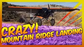 Crazy difficult mountain ridge airplane landing attempt!