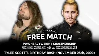 FREE MATCH | Victor Analog (c) v. Aaron Atlas for the PWA Heavyweight Championship (11/25/2022)