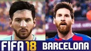 FIFA 18 vs Real Life Barcelona Faces (Real Faces Only)
