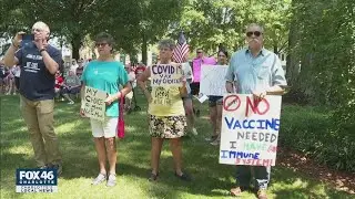 NC healthcare workers protest Atrium, Novant Health COVID vaccine mandate