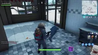 Fortnite Fortbyte #60 Location - Accessible with Sign Spinner Emote in front happy Oink Restaurant