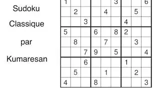 Sudoku classique, par Kumaresan (grille difficile)