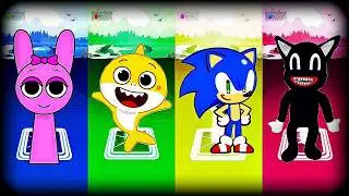 Sprunki VS Baby SHark VS Sonic VS Cartoon cat # Tiles hop
