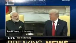 Donald Trump praises Narendra Modi at White House moments after meeting him for the first time