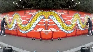 Huang Long, graffiti time-lapse par Kekli - Boulevard du Graff - Chartres 2019