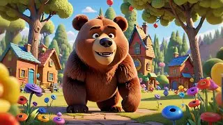Bear Built a Button House 🧸🔘🏠 | Funny Nursery Rhymes Songs for Kids & Toddlers