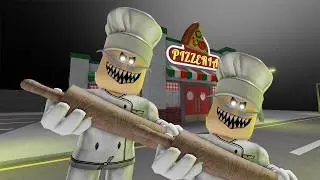 Escape Papa Pizza's Pizzeria!! SCARY OBBY RUN! ALL ITEMS UNLOCKED!!
