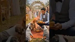 A puppy who is very hungry. He asks for food from now on#cartoonshorts #short#viral