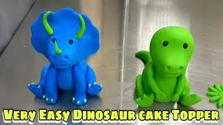 Very Easy Dinosaur Cake Topper Tutorial That Anybody Can Make at Home