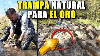 TRAMPAS NATURALES PERFECTAS PARA EL ORO EN LECHO DE ROCA