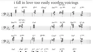 I Fall In Love - Rootless voicings