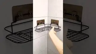 Self-Adhesive Corner Shelf 🛁✨ | Stainless Steel Wall-Mounted Rack | No Drill, Durable & Easy Fit