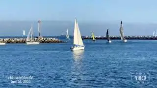 Marina del Rey Sunset Series - Boat Race Timelapse - June 26, 2024