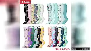 6 PAIRS Compression Socks Flowers Animal Fruit for Men Women Running Nurse Socks Nurses Sport Ladies