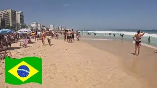 🇧🇷 🏝️🌞 Brazil  Beach walk  LEBLON BEACH &mdash; Rio de Janeiro &mdash;2024  [ 4K UHD ]