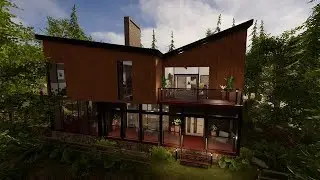 Mid Century Modern Inspired Home - House Flipper 2 - Sandbox Mode - Tour