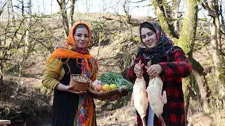 Bastirma! IRAN Rural Style Ducks Buried Under Pilaf Recipe ♡ Talish & Azerbaijani Dish