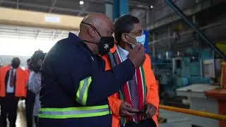 Minister Ebrahim Patel delivers keynote address at the Steel Master Plan signing ceremony