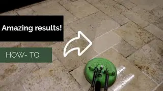 ЧИСТКА СИЛЬНО ЗАГРЯЗНЕННЫХ ТРАВЕРТИНОВЫХ ПОЛОВ!!! УДОВЛЕТВОРИТЕЛЬНО!