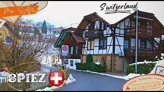 Spiez, Switzerland 4k 🇨🇭, winter walking tour