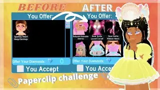 I tried the PAPERCLIP CHALLENGE  in royale high pt.2!