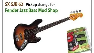 SX SJB 62 Pickup change for Fender Jazz Bass Mod Shop