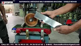💥 Heavy Duty Conveyor Deburring Belt Grinder | Ramato / HMP Industrial Metal Finishing Machine ⚙️