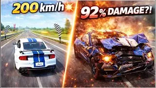 200 km/h Crash Test 💥 | How Much Damage Did the Car Take? | BeamNG.drive 