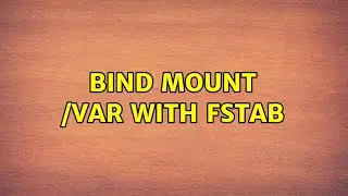 bind mount /var with fstab