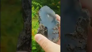 Polish So Glassy It's Hard To Film This Agate #crystals #gems #agates #mining #rocks