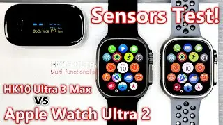 HK10 Ultra 3 Max SmartWatch vs Original Apple Watch Ultra 2 - SENSORS TEST! (ChatGPT, 1GB Storage)
