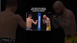 Jean Silva intercepting Drew Dober&rsquo;s southpaw entries with elbows
