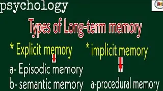 Types of Long-term memory in psychology || implicit and Explicit memory || #Educationalcentral|