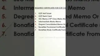 ts icet counseling reguired documents 2025 #requireddocumentsforicetcounseling #icetcounselling