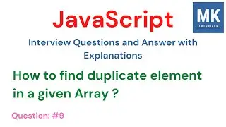 How to find duplicate element in an array [🔥😊] ? | JavaScript Interview Questions - #9 | #javascript