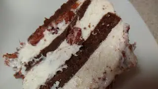 Authentic German Black Forest Cake.               (Schwarzwalder Kirschtorte)
