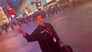 WHILE WAITING FOR MY LIMO TO TURN AROUND IN ORDER TO COME AND PICK ME UP BY THE FREMONT EXPERIENCE!