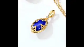 Eversible Lapis Lazuli Pendant 925 Sterling Silver Necklace Bracelet Pendant#pendant#gemstonependant